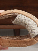 Load image into Gallery viewer, Woven Linen House Slippers Women N6C227