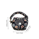 Load image into Gallery viewer, Floral Embroidered Cotton Linen Mini Coin Purse N6J269