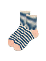 Load image into Gallery viewer, Color Block Stripe Athletic Mid-Calf Socks Women N6C166