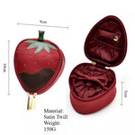 Load image into Gallery viewer, Strawberry Satin Jewelry Box Anti Abrasion Red S5P269