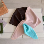 Load image into Gallery viewer, Color-Block Patchwork Triangle Scarf Shawl Women N6H310