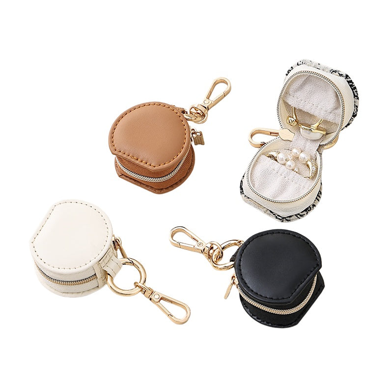 Compact PU Travel Jewelry Organizer Hanging Hook S5P400