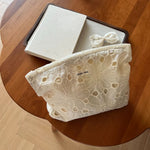 Load image into Gallery viewer, Lace Embroidered Mesh Makeup Bag Floral Storage Pouch N6F106