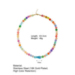 Load image into Gallery viewer, Y2K Dopamine Stainless Steel Beaded Necklace  N6E115