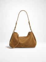 Load image into Gallery viewer, Camel Suede Hobo Tote Bag Women N6C044
