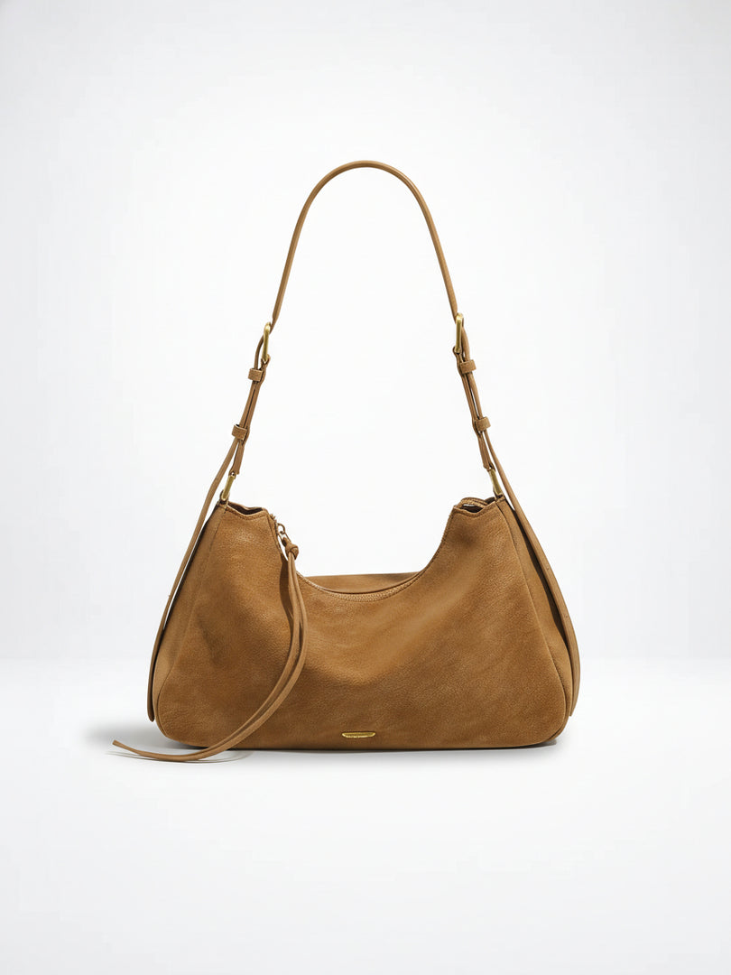 Camel Suede Hobo Tote Bag Women N6C044