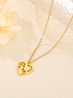 Load image into Gallery viewer, Openwork Heart Pendant Necklace Mother's Day N6D540