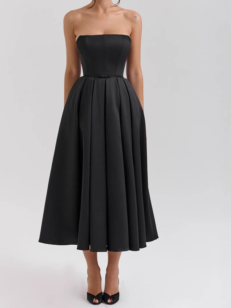 Bonin Bandeau Dress Open Back Bodycon Midi N5Z170