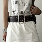 Load image into Gallery viewer, Women's Faux Leather Studded Wide Belt N6J136