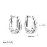 Load image into Gallery viewer, Two-tone Geometric U-Shape Ear Cuff Gold Plated  N6C182