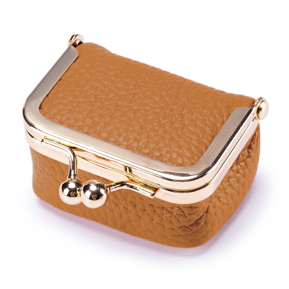 Genuine Leather Mini Coin Purse Jewelry Pouch N6B191