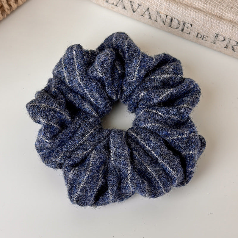 Womens Color Block Striped Knit Scrunchie N6K019
