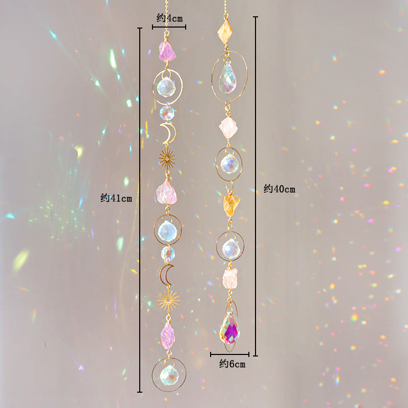 Prosperity Amethyst Citrine Sun Catcher Hanging Decor N6F297