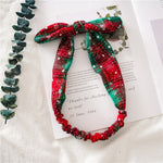 Load image into Gallery viewer, Womens Christmas Plaid Bow Headband N6K123