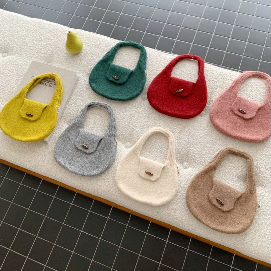 Soft Plush Knit Handbag Women Small Tote N6H314
