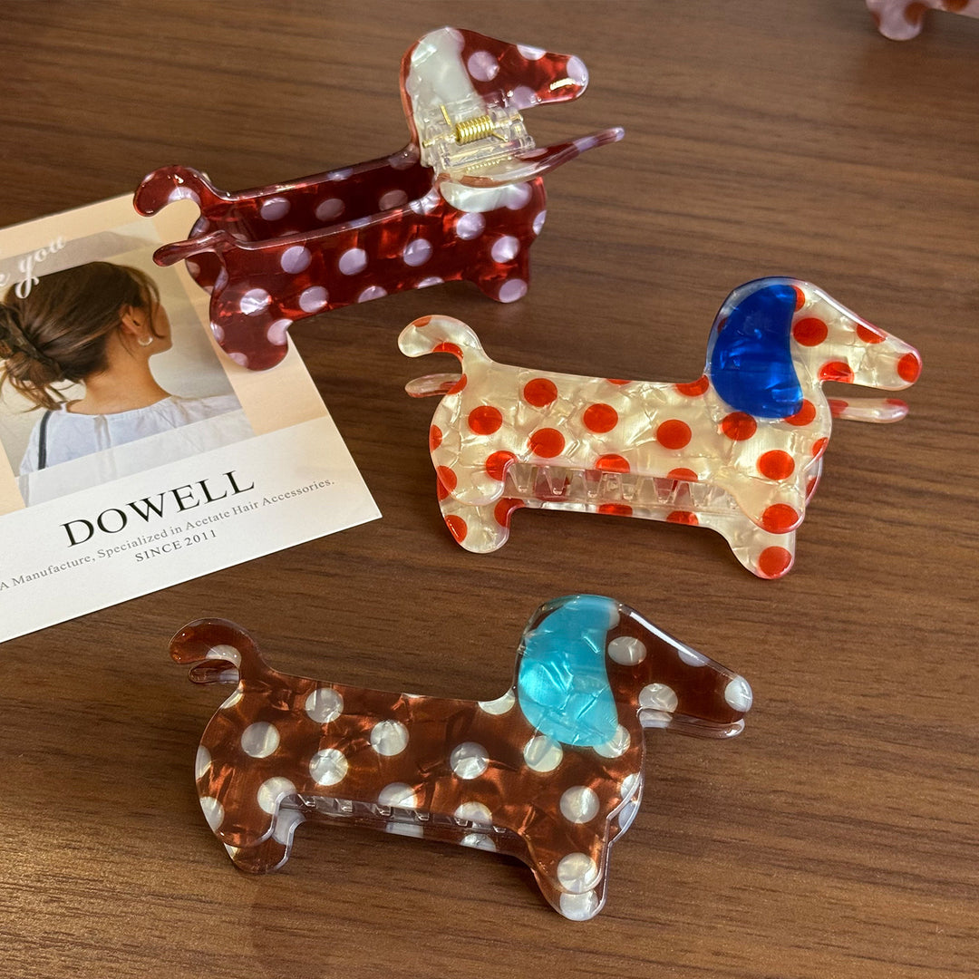 Cartoon Dog Hair Claw Clip Women Cute N6C373