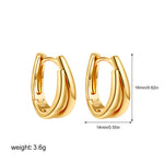 Load image into Gallery viewer, Two-tone Geometric U-Shape Ear Cuff Gold Plated  N6C182