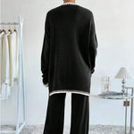 Load image into Gallery viewer, Contrast Knit Set Ultra Heavy Khaki Black N5Z870
