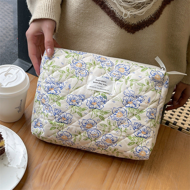 Floral Print Cotton Organizer Polyester Lining S5P326