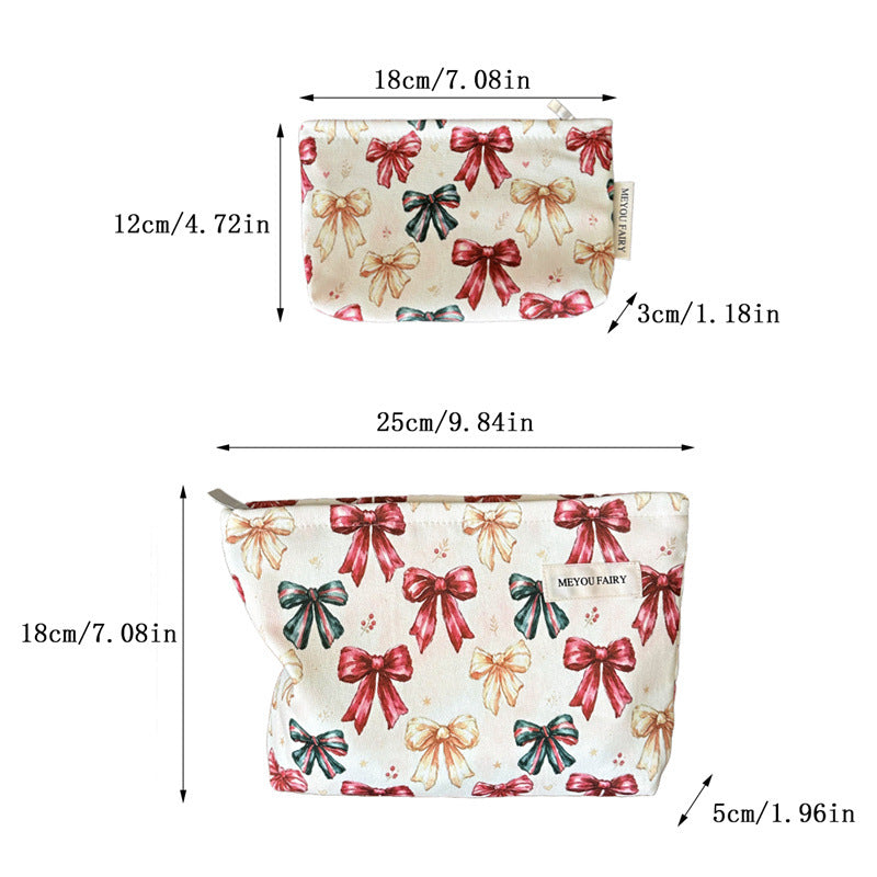 Womens Christmas Print Polyester Cosmetic Bag N6K107