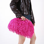 Load image into Gallery viewer, Women's Plush Feather Cloud Clutch Bag N6J119