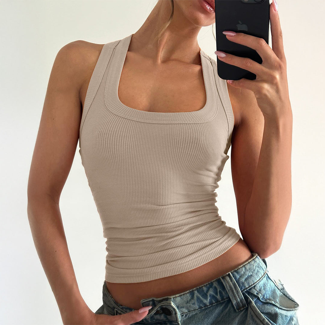 Yoga Workout Cropped Tank Top Women N6D159