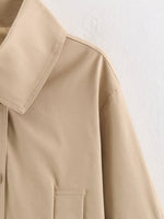 Load image into Gallery viewer, Single-Breasted Notch Lapel Belted Trench Coat N6G168