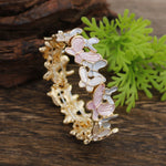 Load image into Gallery viewer, Enamel Butterfly Diamond Alloy Stretch Bangle  N6F287