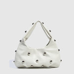 Load image into Gallery viewer, Metallic Finish Structured Pouch with Rivet Accents S5P466
