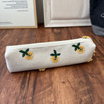 Load image into Gallery viewer, Embroidered Floral Canvas Pencil Case Makeup Bag N6F149