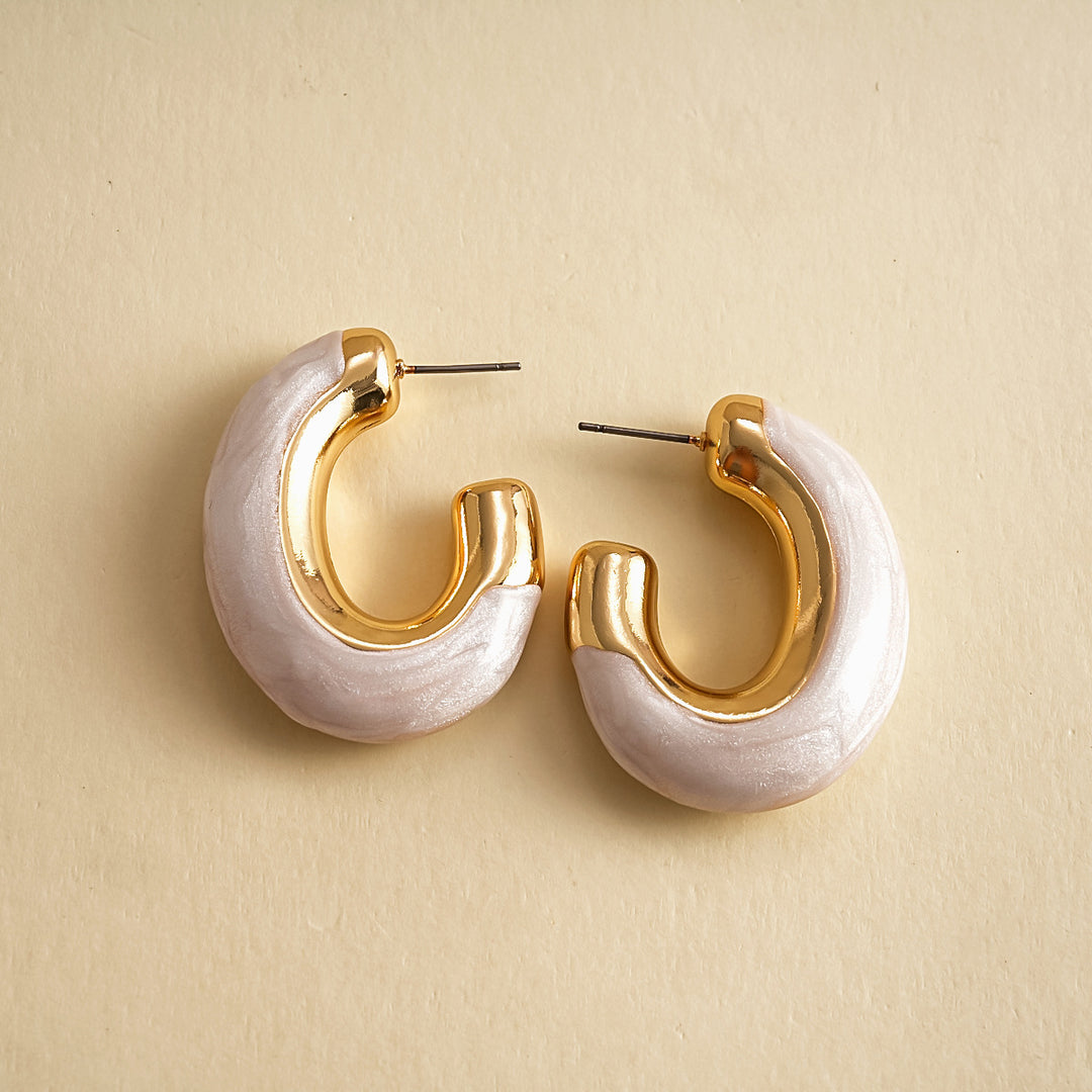 Womens Vintage Oval Metal Stud Earrings N6K154