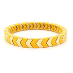 Load image into Gallery viewer, Arrow Beads Bracelet Tribal Enamel Elastic Adjustable S5P049
