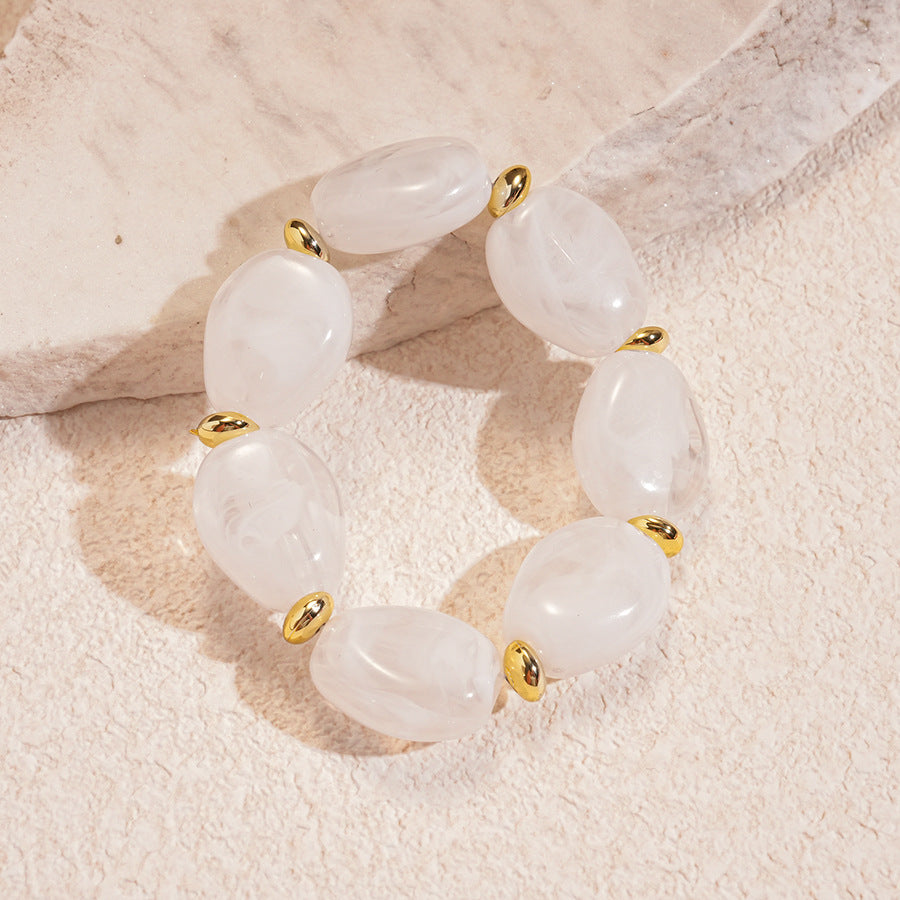 Acrylic Irregular Oval Bracelet Statement Artistic N6F080