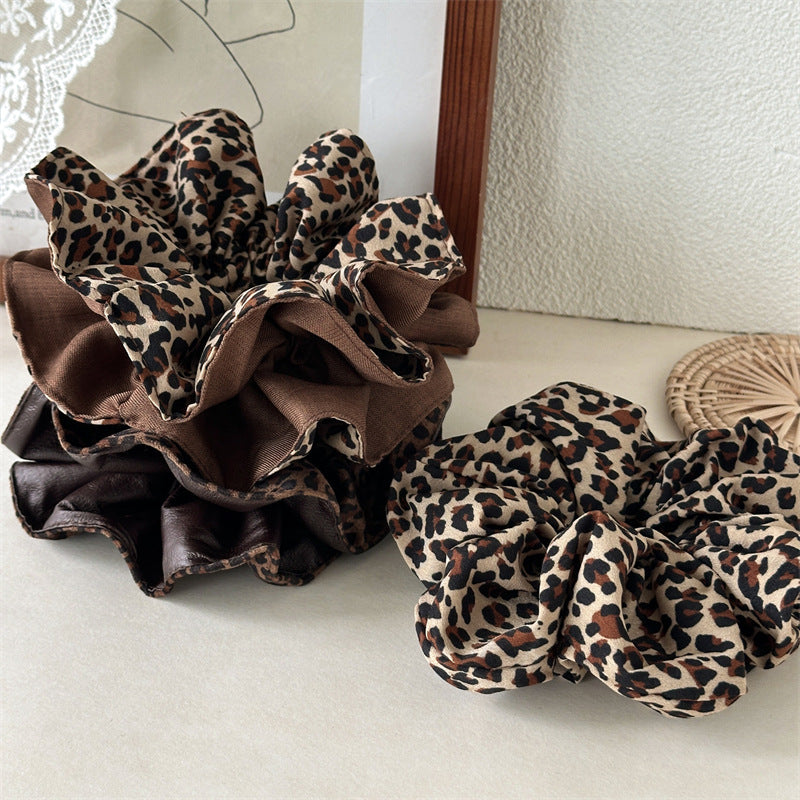 etro Leopard Print Scrunchy High Elasticity Hair Tie S5P786