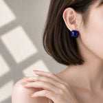 Load image into Gallery viewer, Candy Color Rounded Square Glossy Stud Earrings Women N6H104