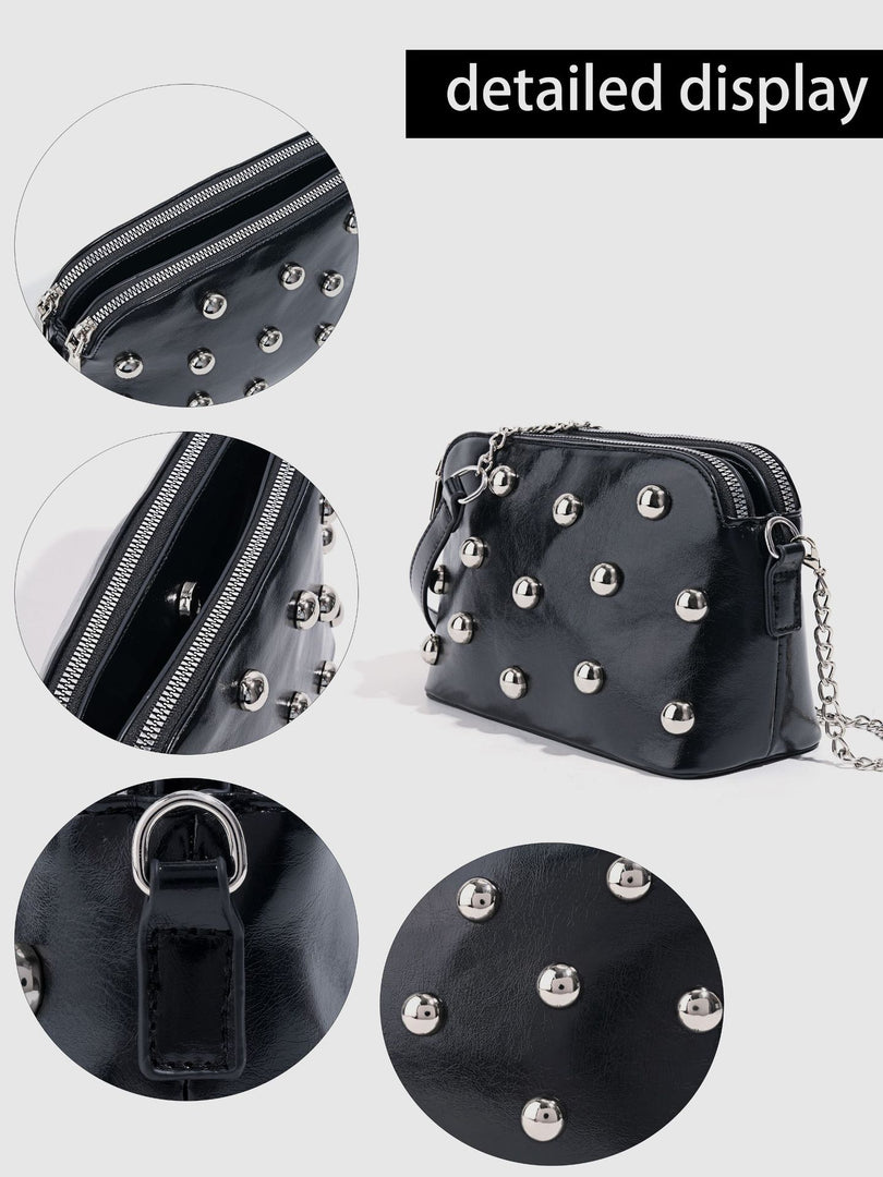 Punk Metal Rivet Crossbody Bag Women N6C031