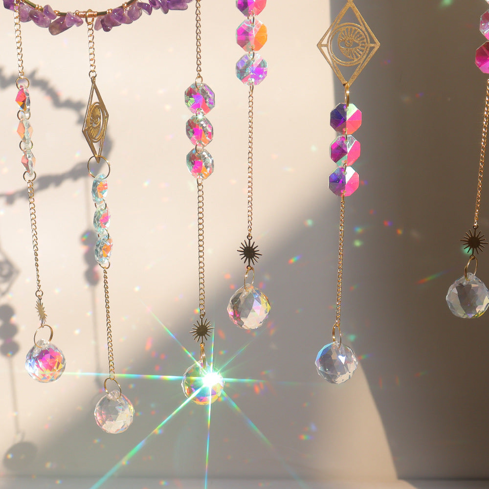 Crystal Sun Catcher Cloud Prism Wind Chime  N6F293