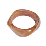 Load image into Gallery viewer, Geometric Ombre Resin Bangle Curved Acetate Contour S5P256