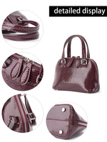 Load image into Gallery viewer, Burgundy Stone Texture Shell Bag Women N6C036