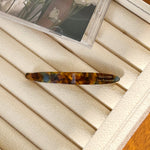 Load image into Gallery viewer, Side Hair Clip Acetate Gold Logo Women N6C356