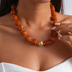 Load image into Gallery viewer, Oversized Acrylic Ombre Geometric Choker Artistic N6H060