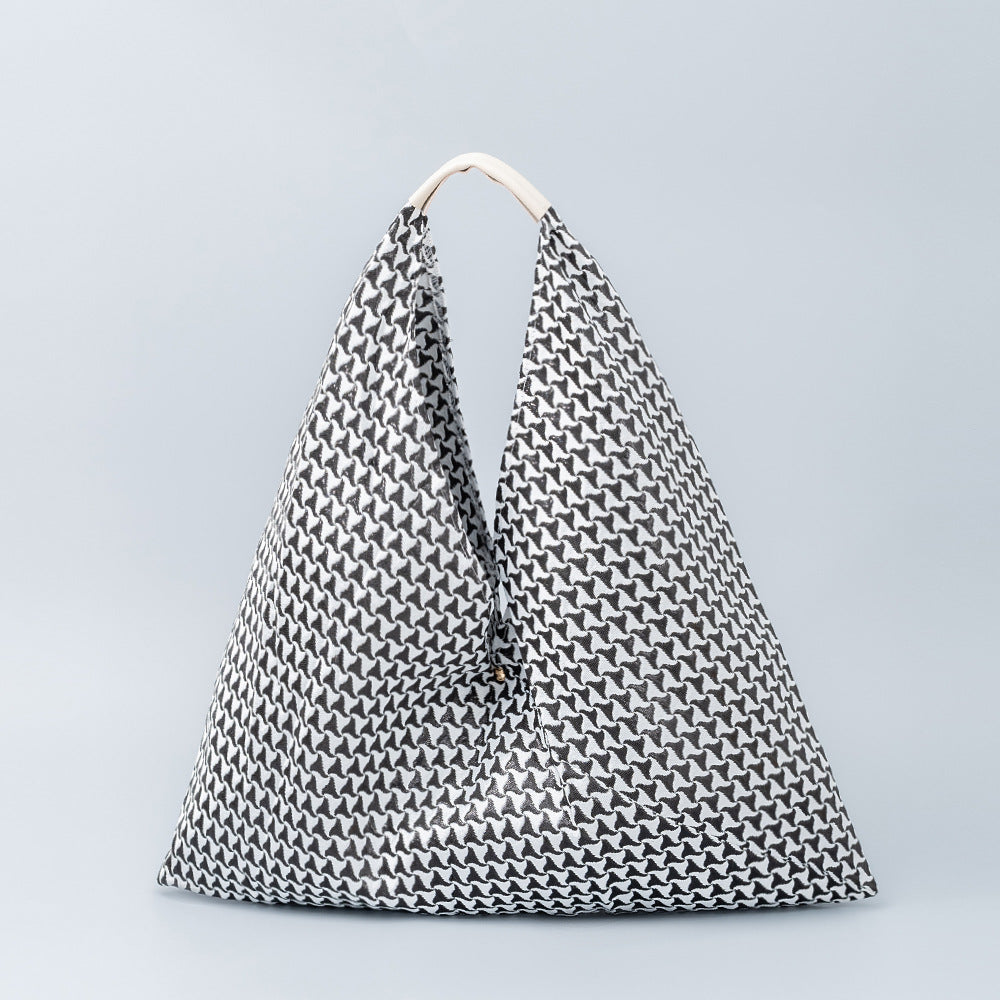 Crescent Silhouette Poly-Cotton Bag Magnetic Closure S5P388