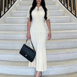 Load image into Gallery viewer, Button Knit Dress Essential Lightweight N5Z367
