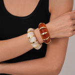 Load image into Gallery viewer, Acrylic Cuff Electroplated Retro Open Cuff Heft S5P072
