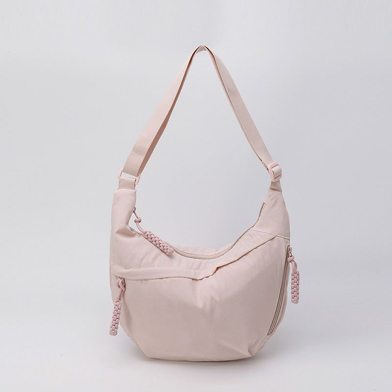 Women's Washed Nylon Dumpling Crossbody Bag N6J208