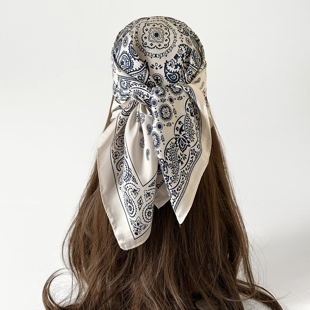 Paisley Satin Scarf 70cm Head Wrap Square N6G224