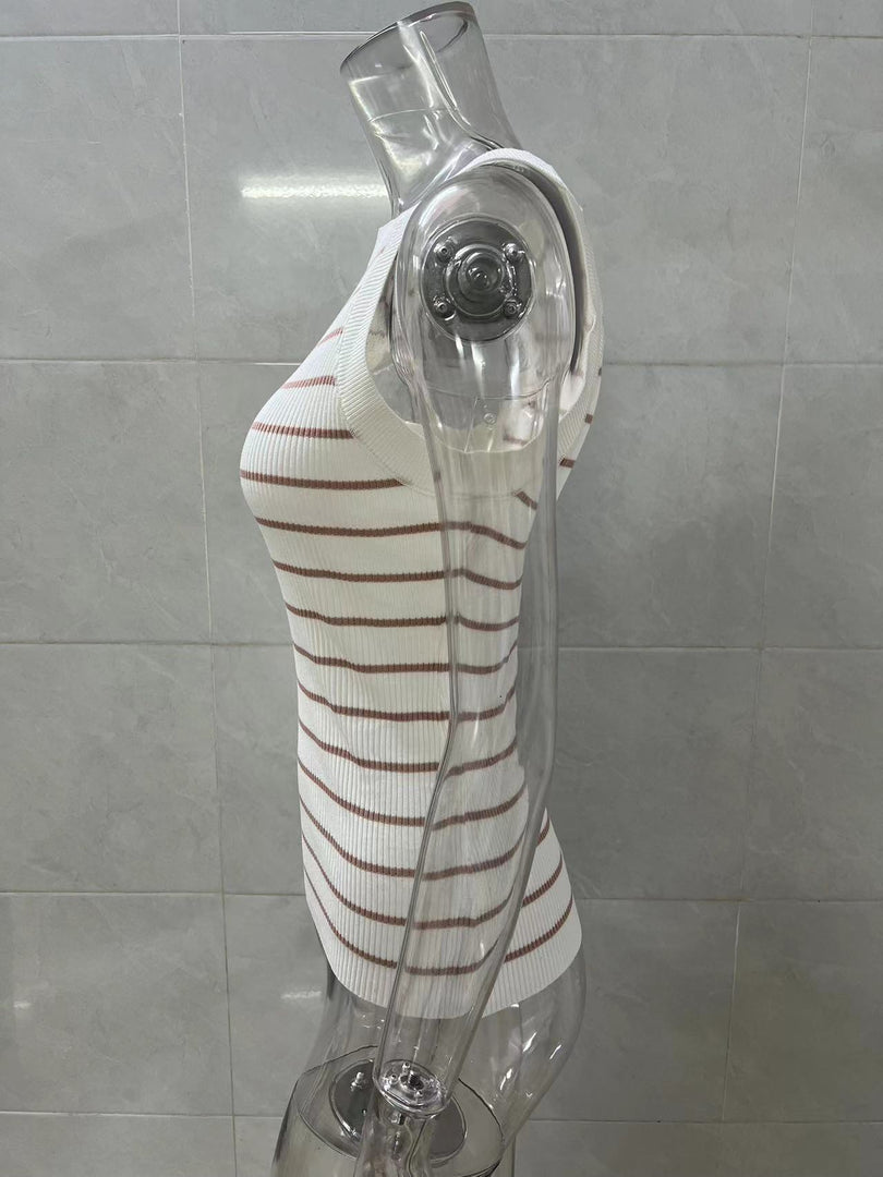 Striped Fitted Tank Top Women N6D075