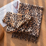 Load image into Gallery viewer, Animal Print Faux Cashmere Wrap  M5A187