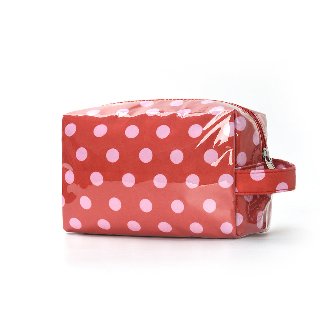 Unisex Waterproof Polka Dot PVC Cosmetic Bag N6J240