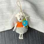 Load image into Gallery viewer, Cute Wool Felt Lamb Keyring Ornament Gift N6G005